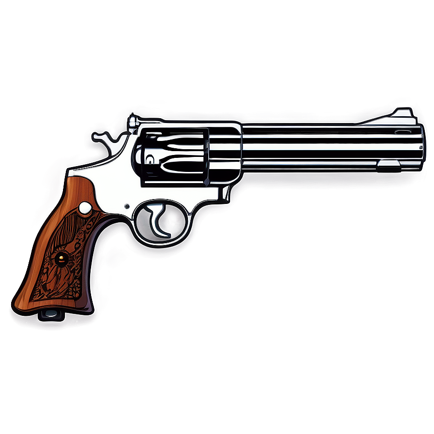 Double Action Revolver Graphic Png 05242024