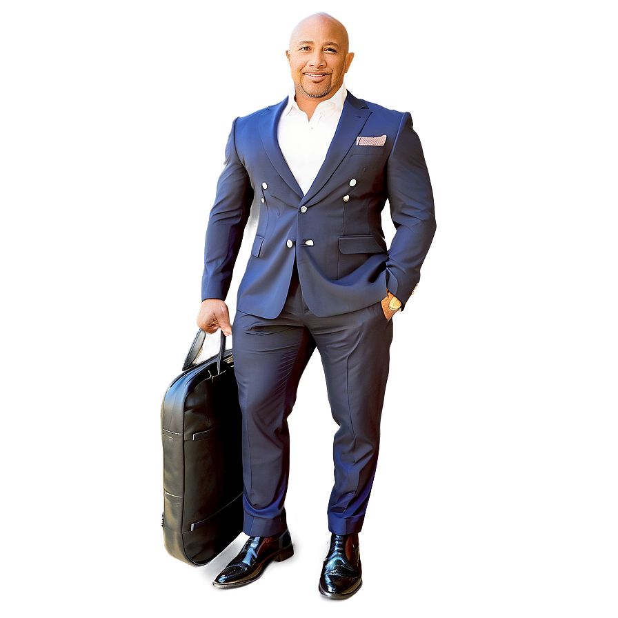 Double-breasted Business Suit Png 06212024