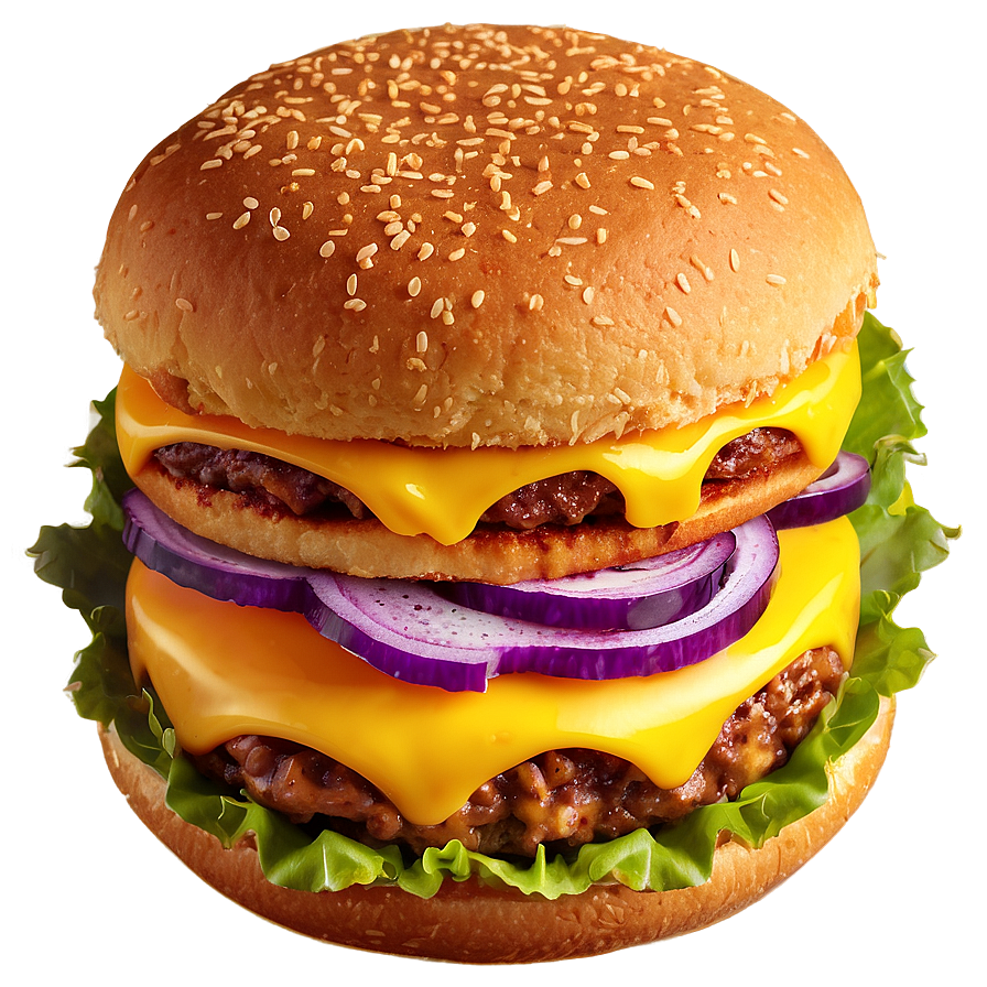 Double Cheese Meltdown Burger Png Cvg74