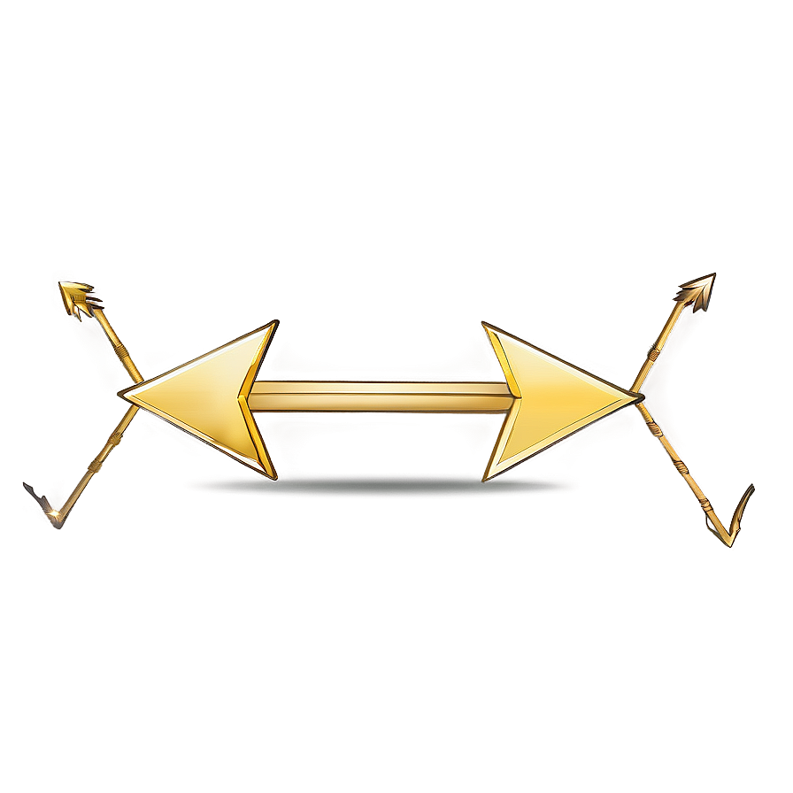 Double Ended Gold Arrow Png 12