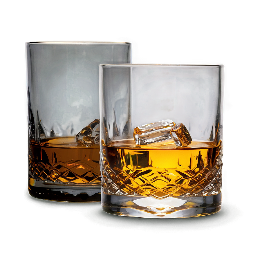 Double Old-fashioned Whiskey Glass Png 06132024