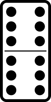 Double Six Domino Tile