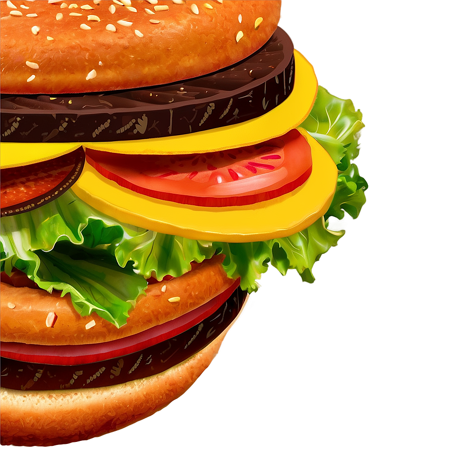 Double Stack Hamburger Png 84