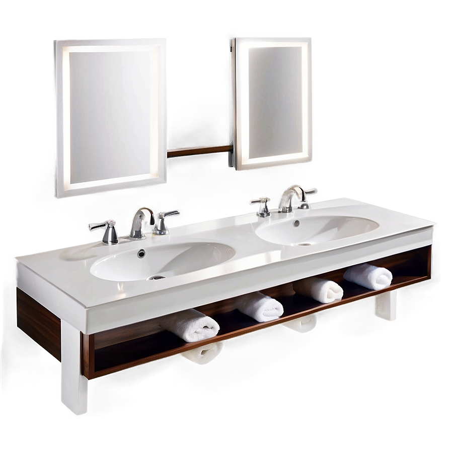 Double Vanity Bathroom Sink Png 06132024