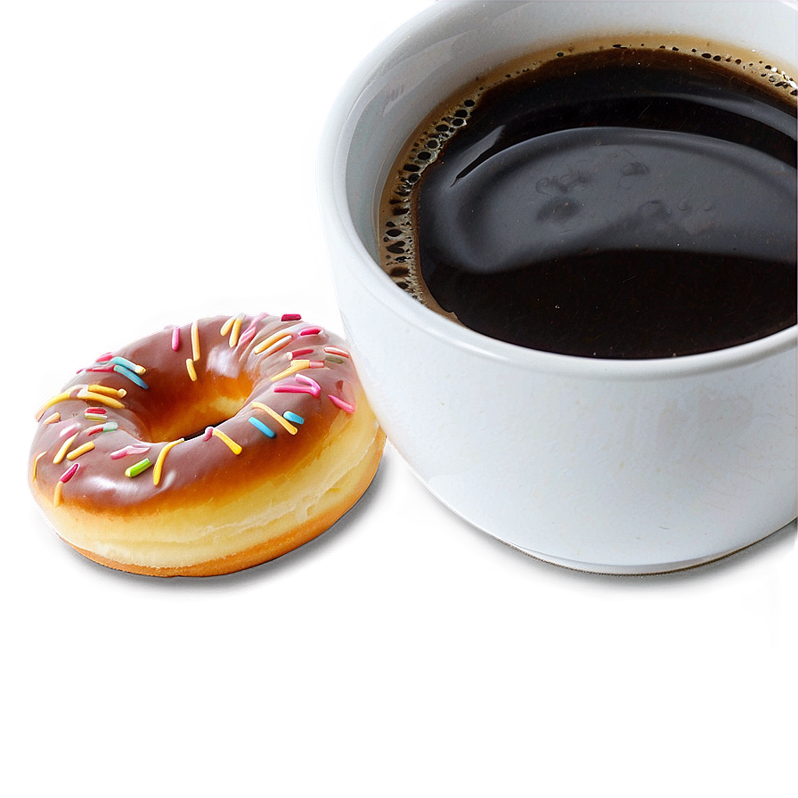 Doughnut And Coffee Png Qmy3