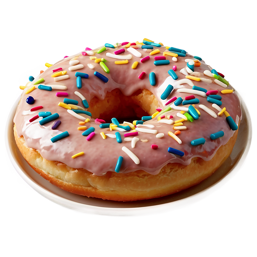 Doughnut On Plate Png 5