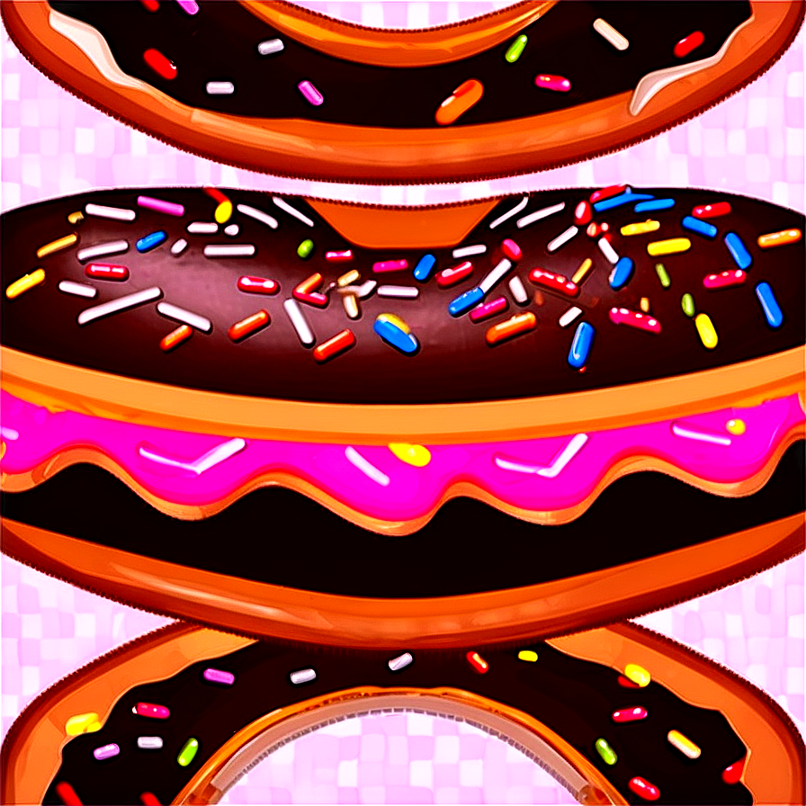 Doughnut Pattern Png Wet97