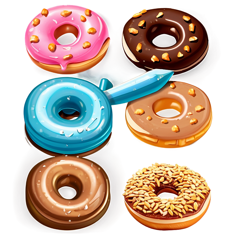 Doughnut With Nuts Png 57