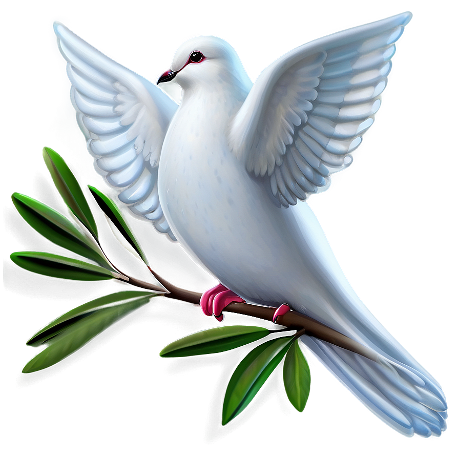 Dove With Olive Branch Clipart Png Bjw