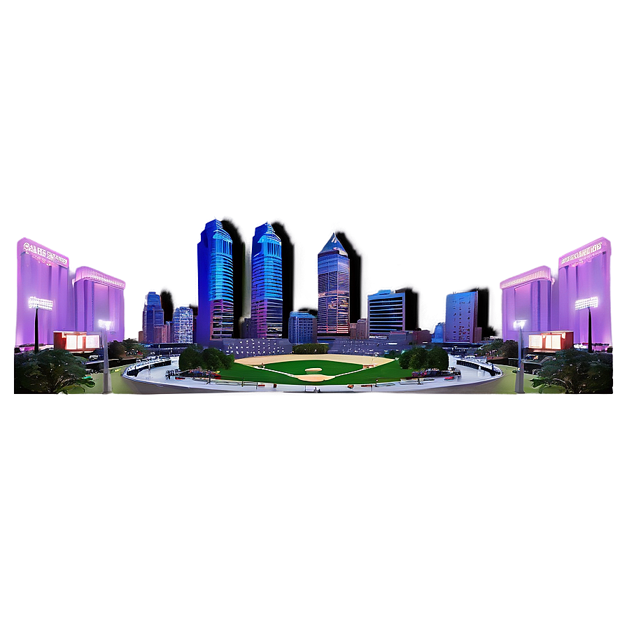 Downtown Baseball Stadium Skyline Png 06292024