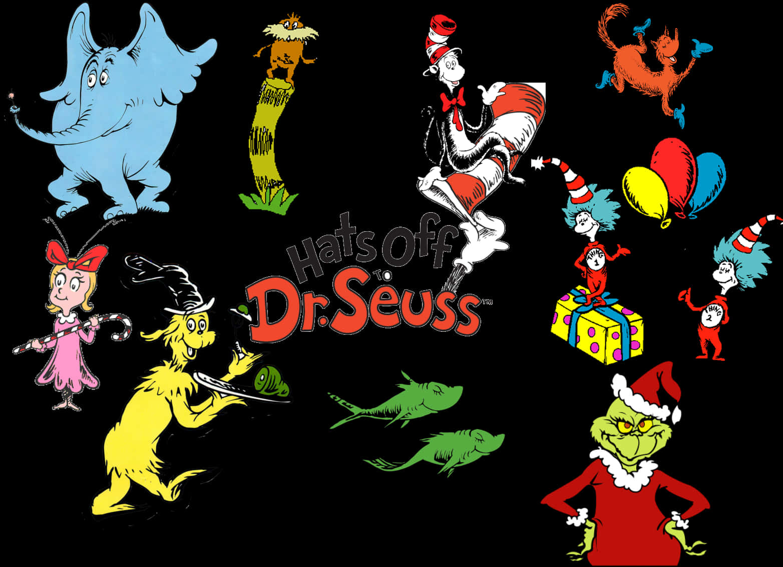 Dr Seuss Character Collage