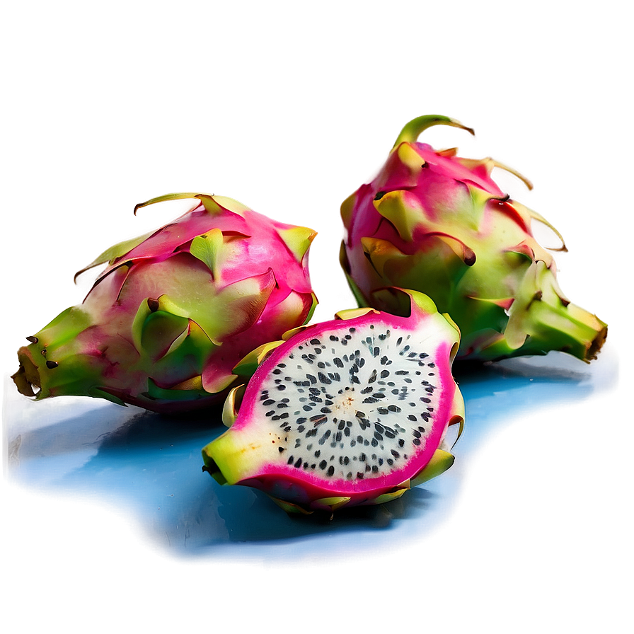 Dragonfruit On Blue Background Png 6