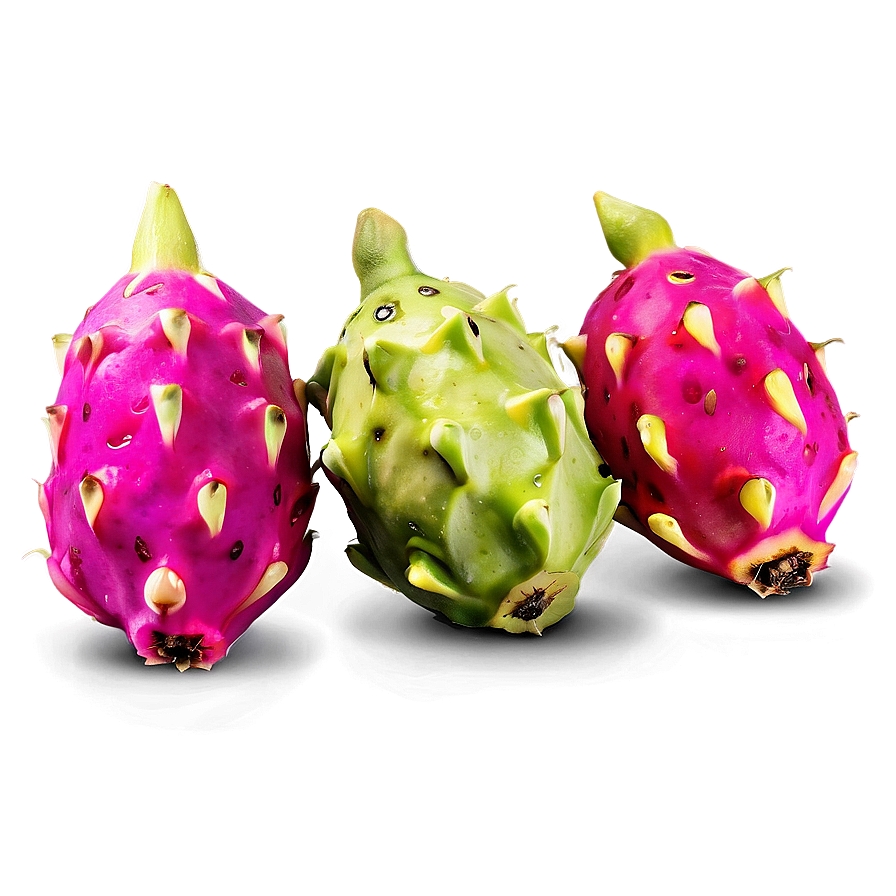 Dragonfruit With Water Drops Png Avh