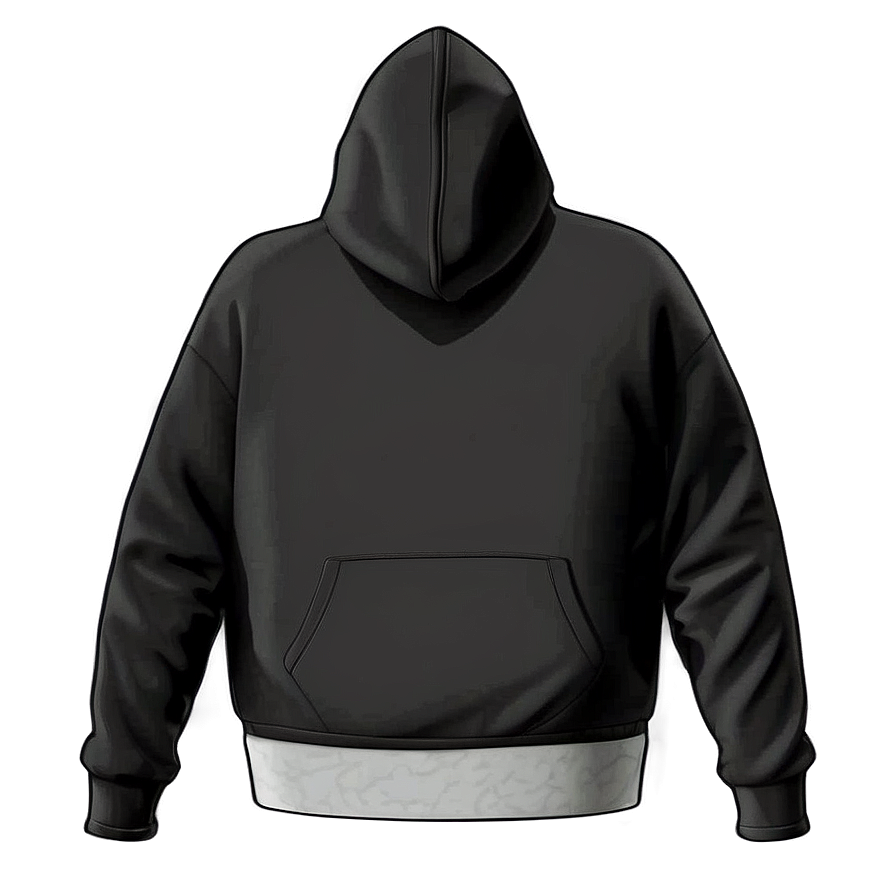 Drawstring Black Hoodie Png 05252024