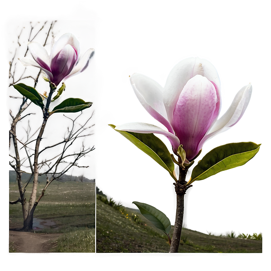 Dreamy Magnolia Landscape Png Ebc