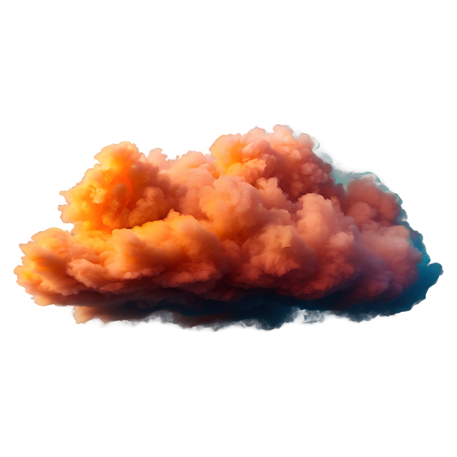 Dreamy Orange Smoke Cloud Png 06262024