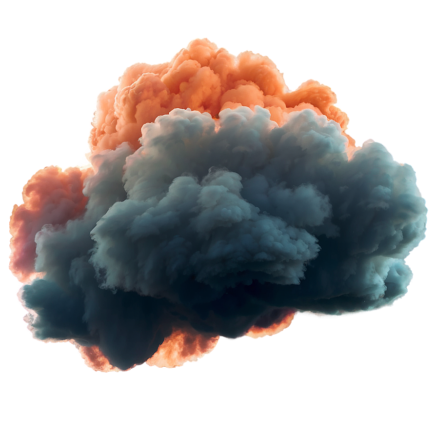 Dreamy Orange Smoke Cloud Png 29