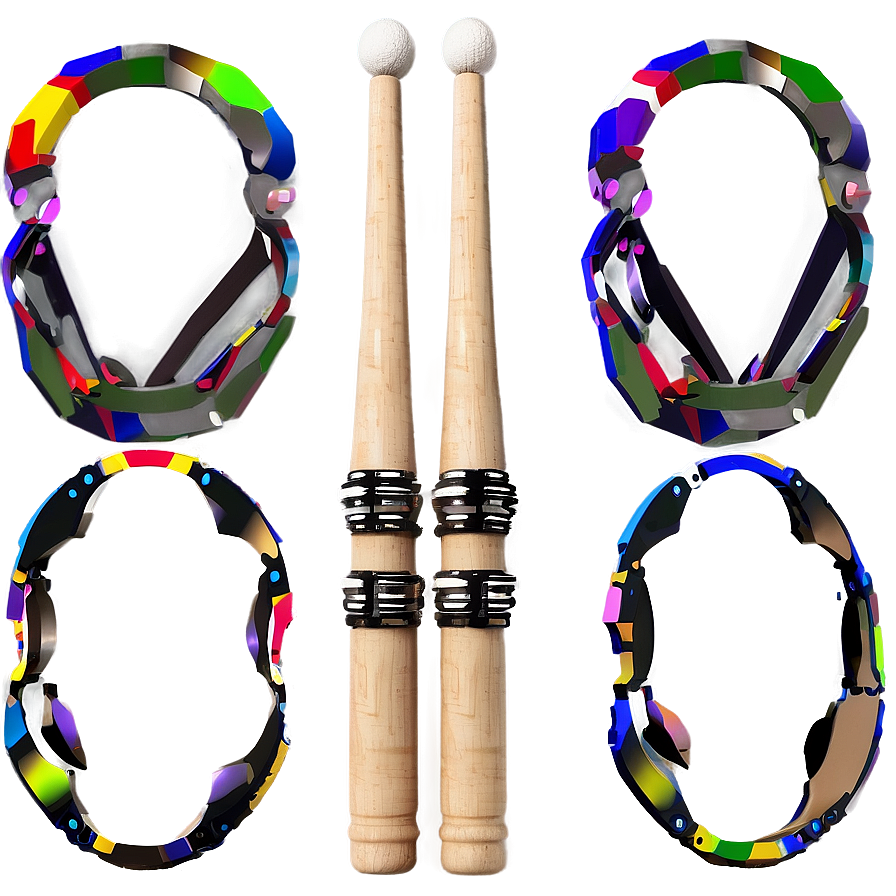 Drumsticks With Control Rings Png Nwe