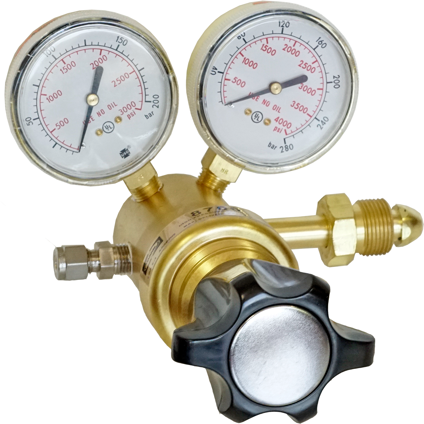 Dual Pressure Gauges Brass Regulator