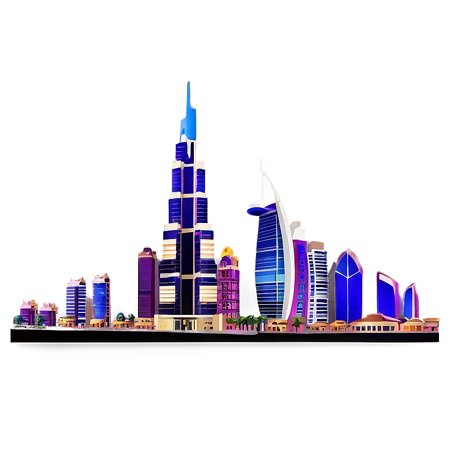 Dubai Business Bay Skyline Png Kxx