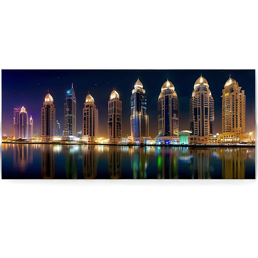 Dubai Marina Night View Png Ghv