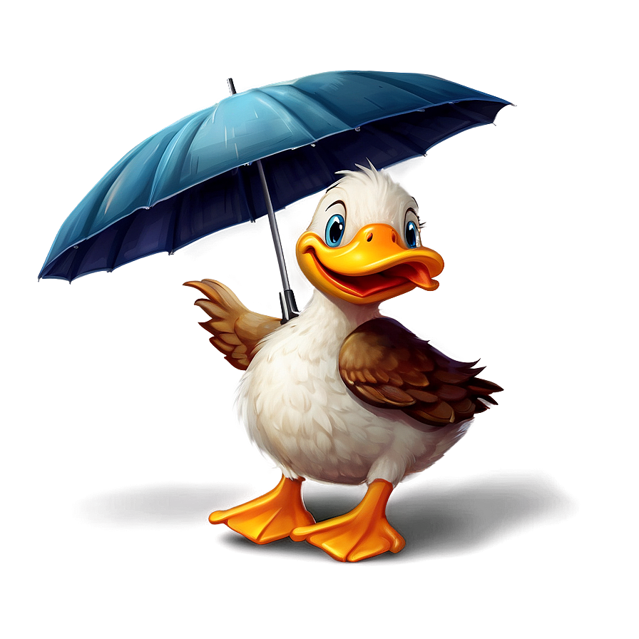 Duck With Umbrella Png Xdi