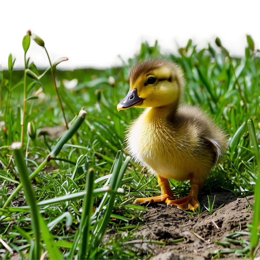 Duckling In Field Png 36