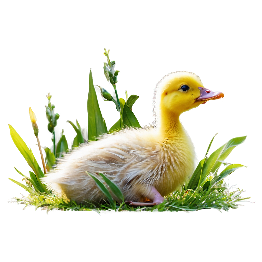 Duckling In Field Png Avt15