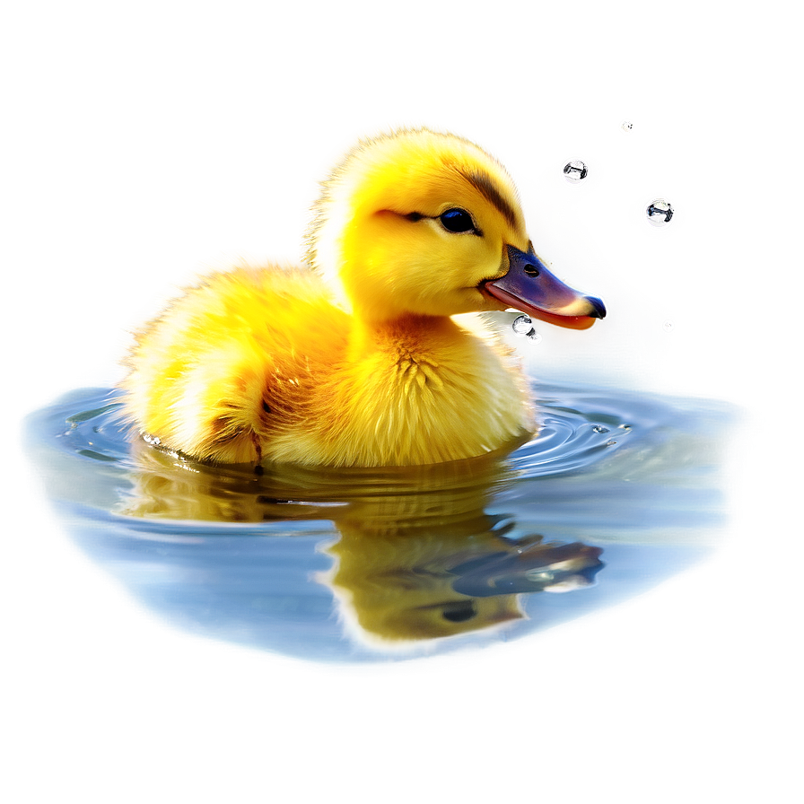 Duckling In Water Png 2