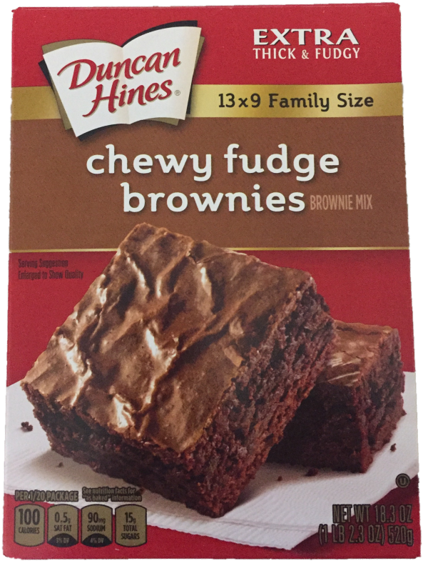 Duncan Hines Chewy Fudge Brownies Mix Box