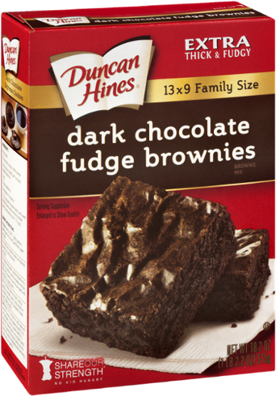 Duncan Hines Dark Chocolate Fudge Brownies Box