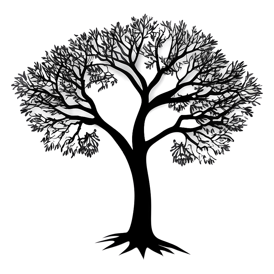 Dusk Tree Silhouette Png Pbi