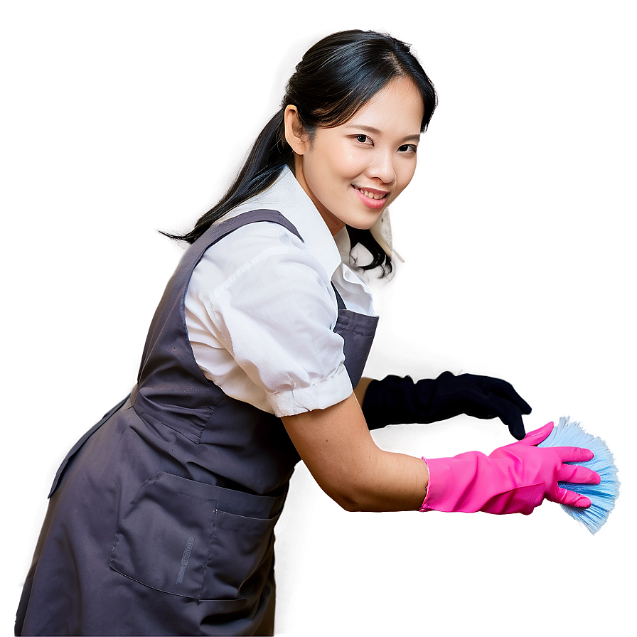 Dusting And Polishing Maid Png Hlx