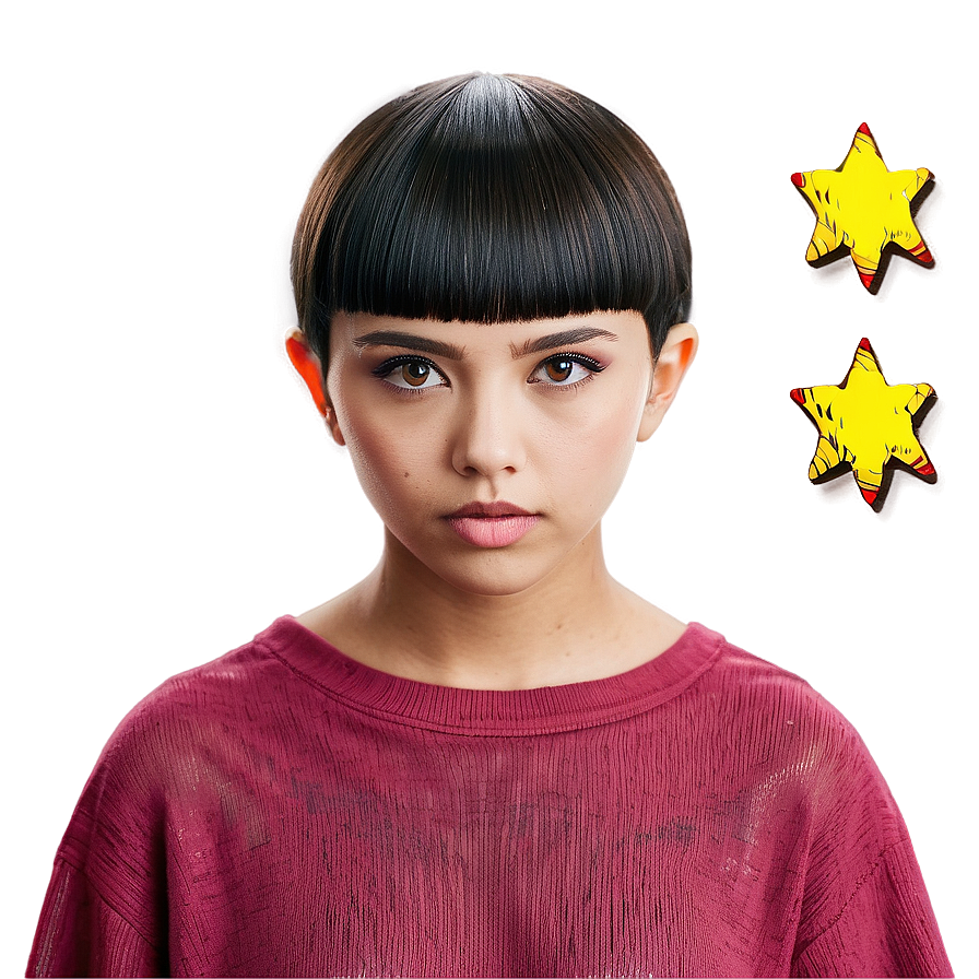 Dyed Bowl Haircut Style Png Xba