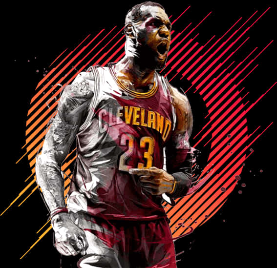 Dynamic Basketball Player Artwork