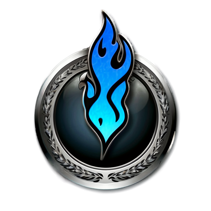 Dynamic Blue Fire Badge Png 06202024