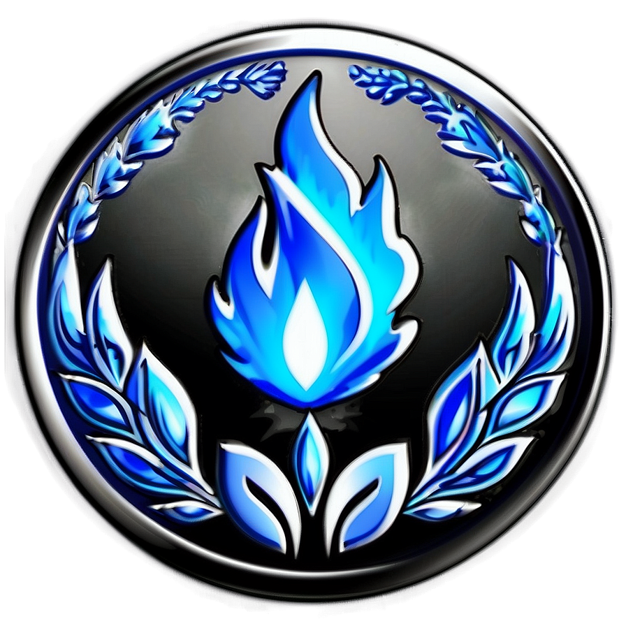 Dynamic Blue Fire Badge Png Qiy