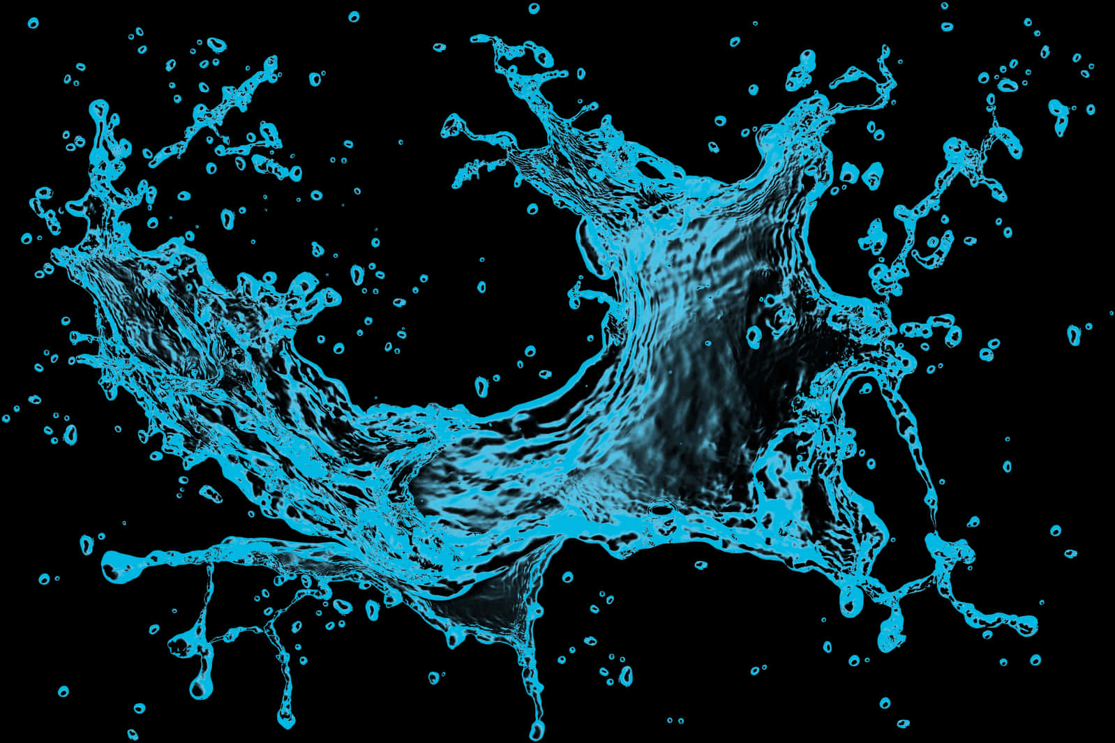 Dynamic Blue Water Splash