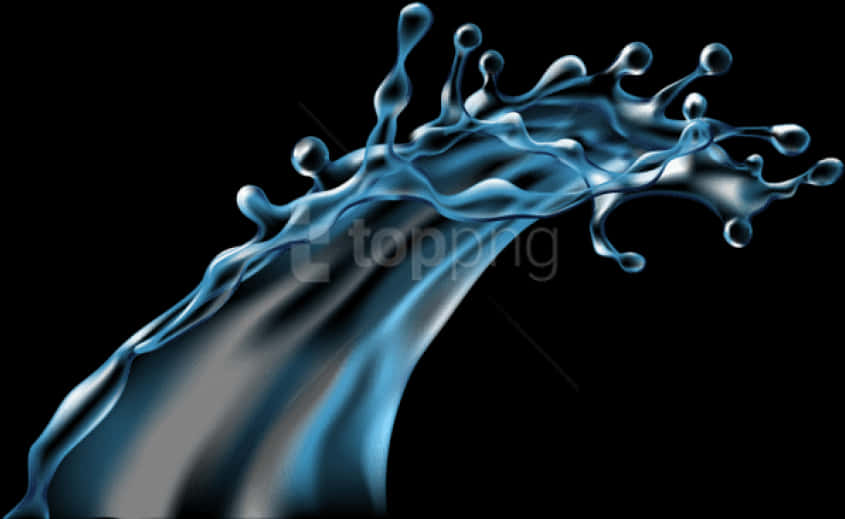 Dynamic Blue Water Splash