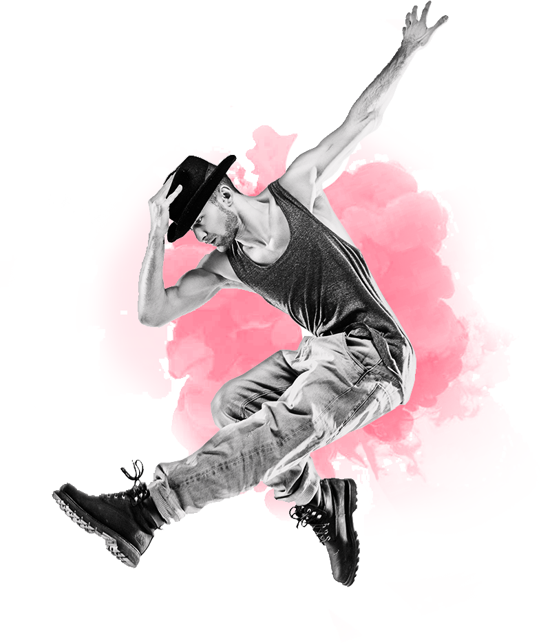 Dynamic Dance Move Pink Splash Background