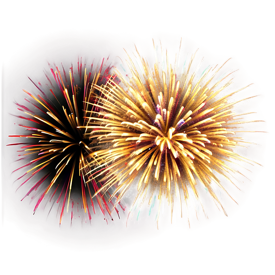 Dynamic Gold Fireworks Png 3