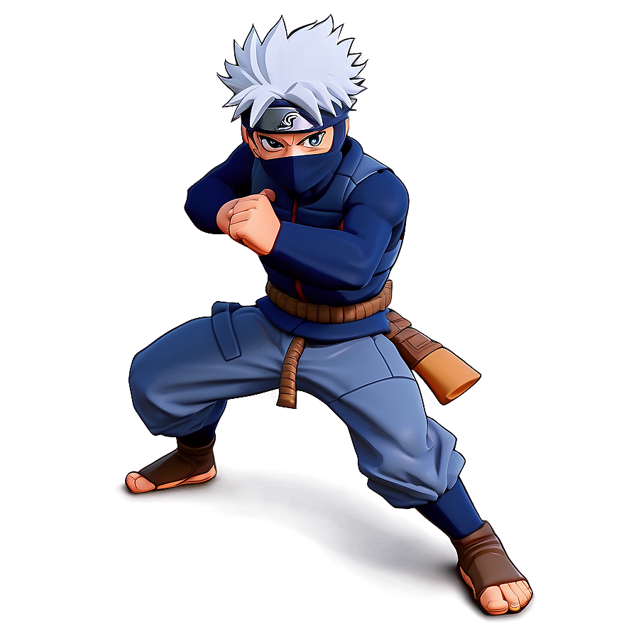 Dynamic Kakashi Hatake Fighting Pose Png 36