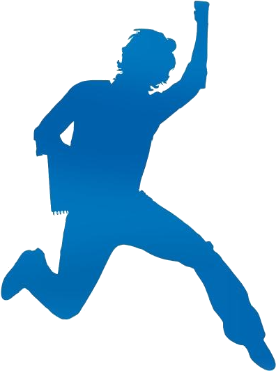 Dynamic Running Man Silhouette