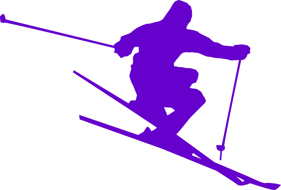 Dynamic Skier Silhouette