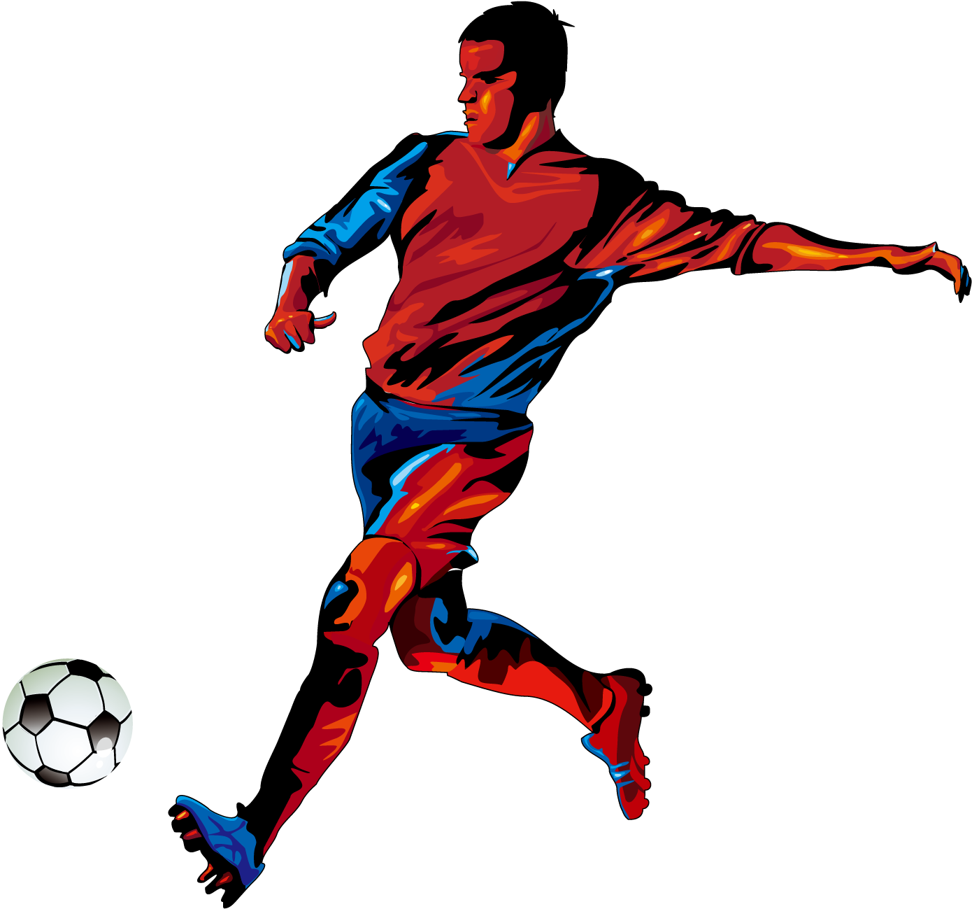 Dynamic Soccer Player Clipart