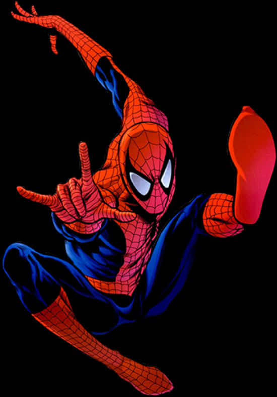 Dynamic Spiderman Action Pose