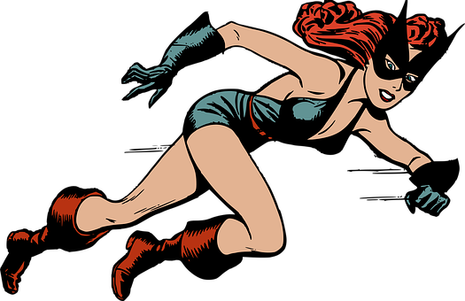 Dynamic Superheroine Illustration