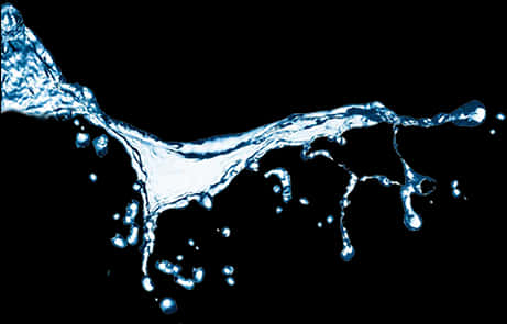 Dynamic Water Splashon Black Background