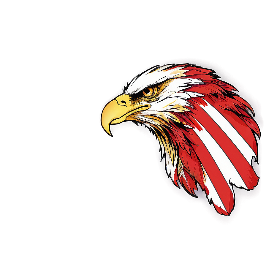 Eagle Head With Flag Background Png 06292024