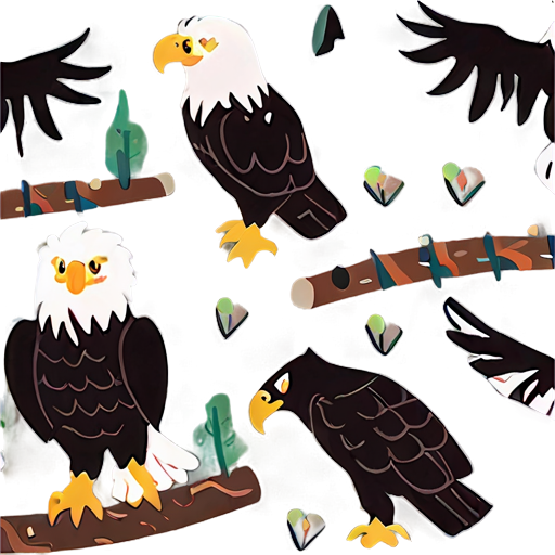 Eagle In Wild Nature Background Png A